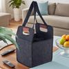 Drink Holder with Handle Reusable Car Insulated Beverage Tote Bag Foldable Tote Bag for Daily Commute Car Picnic Cruise Party
