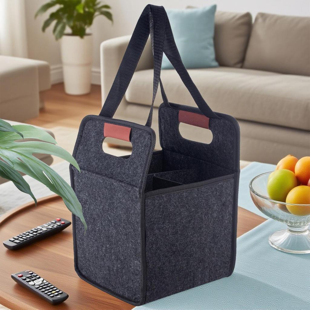 Drink Holder with Handle Reusable Car Insulated Beverage Tote Bag Foldable Tote Bag for Daily Commute Car Picnic Cruise Party