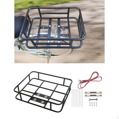 Basket, Bike Detachable Metal Front Frame Cycling Rear Cargo Rack
