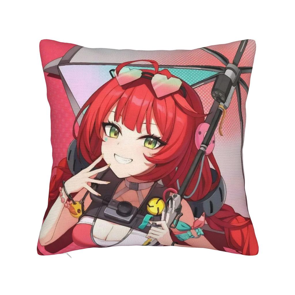Zenless Zone Zero Cute Belle Pillowcase Printed Polyester Cushion Cover Decor Throw Pillow Case Cover Home Square 45*45Cm