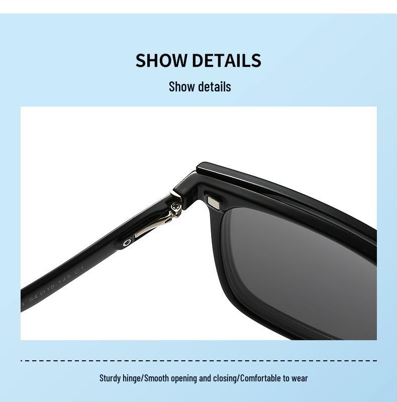 TR90 Myopia Eyeglass Frames with Magnetic Clip-on Polarized Sunglasses for Men & Women