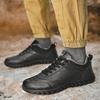 Leather Casual Men Shoes Lace Up Oxfords Comfortable Sneakers Casual Shoes Walking Footwear Winter Boots Mens Plush Warm Shoes