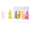 3D Santa Candle Mold Christmas Candle Silicone Mold Non-stick Easy to Mold for Making Candle Plaster Home Decorations