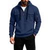 Men's Quarter-Zip Pullover Hoodie Casual Trendy Sweatshirt for and Winter