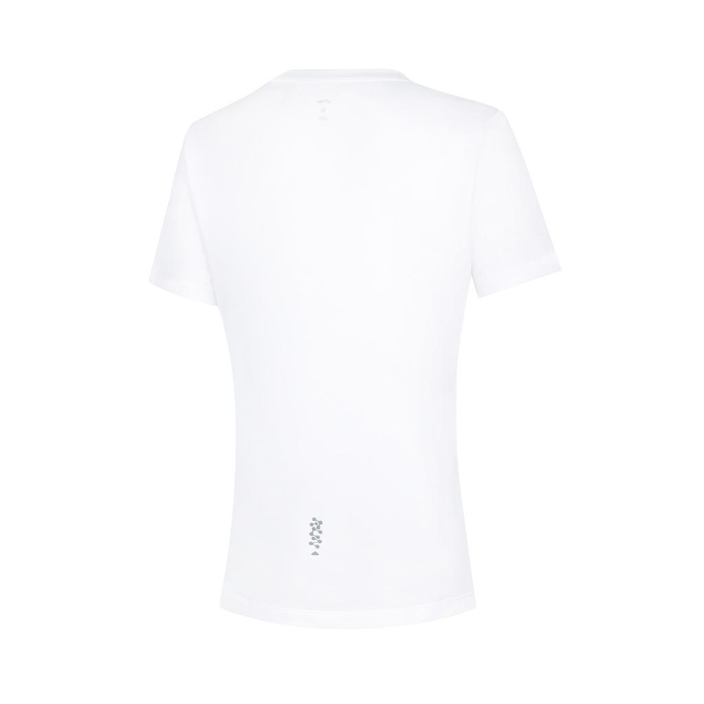 Li-Ning Solid Color Round Neck Pullover Sports Short Sleeve T-Shirt Women Tops White ATSU552-7