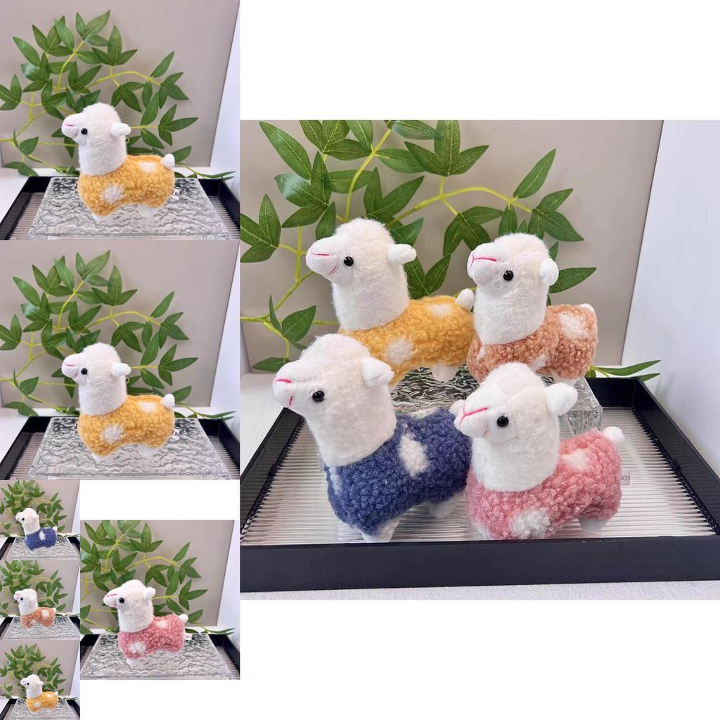 Adorable Cartoon Alpaca Plush Toy Soft Stuffed Animal Keychain Cute Gift Decor