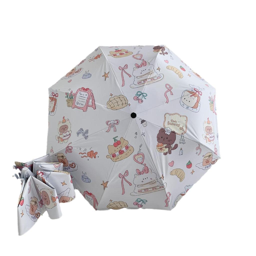 Student-Friendly UV Protection Capybara Umbrella: Durable, Cartoon Design, for Sun and Rain