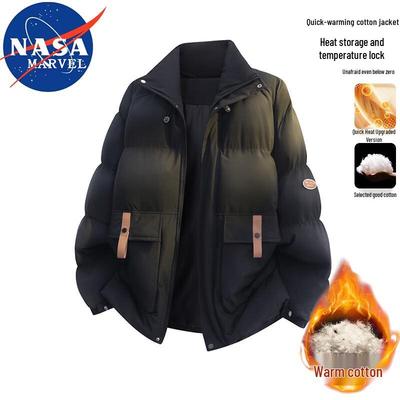 NASA MARVEL Herren Jacke mit Stehkragen und Polsterung