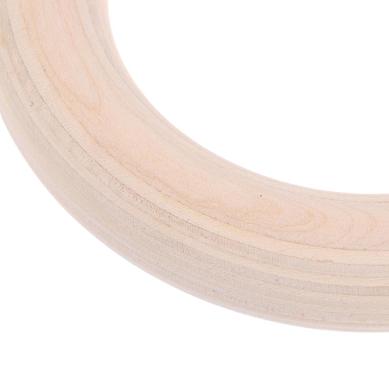 2Pcs/Pairs Wooden Ring Portable Crossfit Gymnastics Rings Gym Shoulder Strength Home Fitness Training Physical Exercise Ring