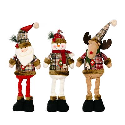Weihnachtsparty-Schmuck Lieblich Exquisit Teleskopische Federbeine Skalierbar Großformatig Stehend Weihnachtswichtel Kaminsims Dekorationen