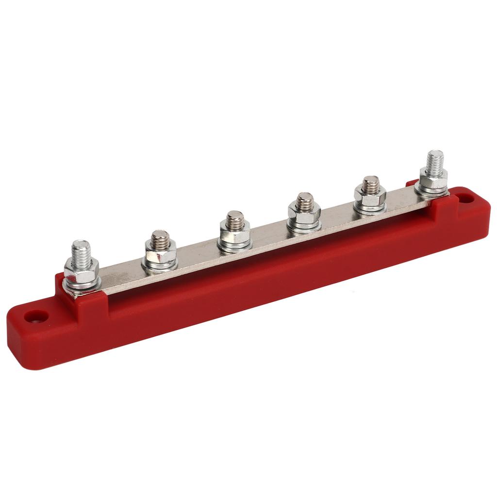 Power Distribution Block M6 Screw 6 Terminal Bus Bar 12V‑48V 150A for Automobile Boat