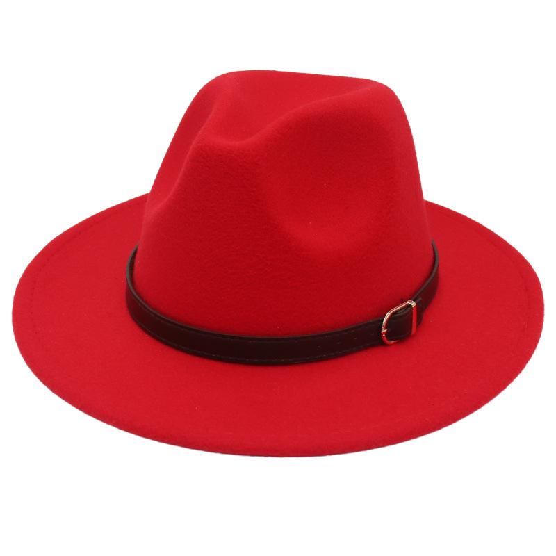 European And American Style Small Belt Top Hat Model Wears And Takes Pictures, Big-Brimmed Jazz Hat Modifies Face Shape, Ethnic Style Men'S And