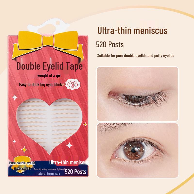 GECOMO Ultra-Fine Lace Invisible Double Eyelid Stickers (520 Pack)