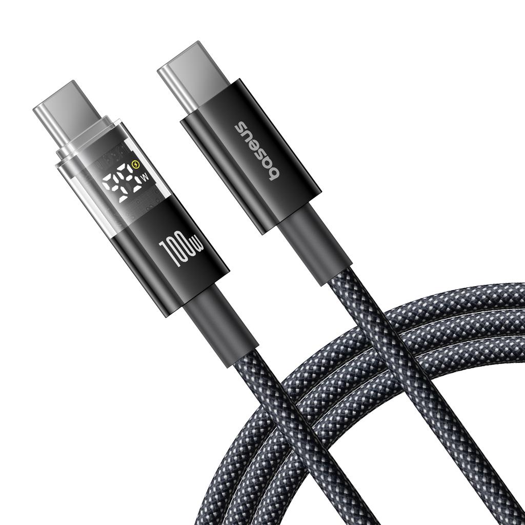 BASEUS Dispaly II 1m Charger Cable Fast Charging 100W Type-C to Type-C Data Cord