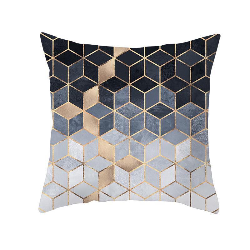 Geometric Sofa Pillow Cover Peach Skin Creative Home Office Cushion Cover Car Cushion
