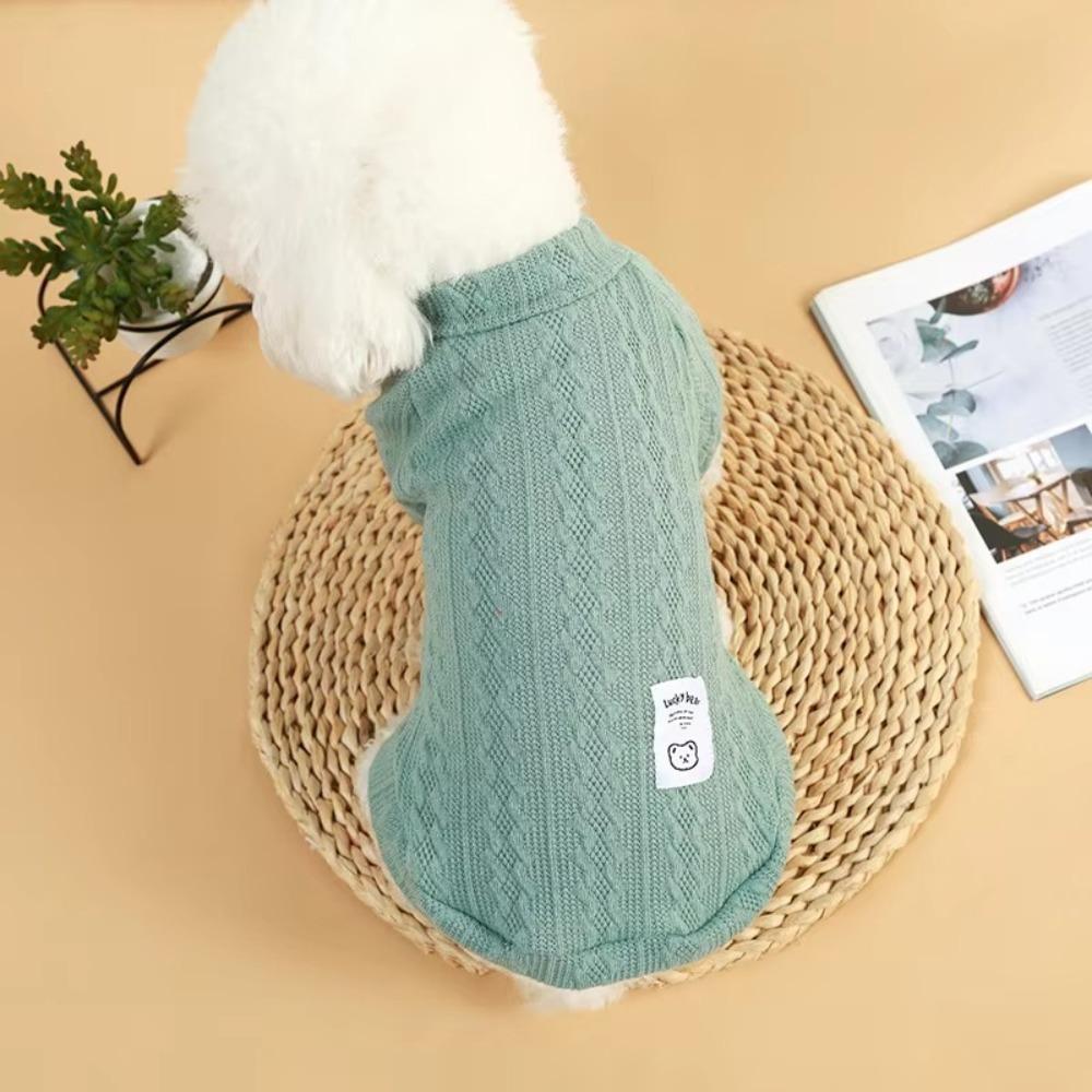 Knitted Pet Clothes Warm Dogs Bottoming Shirt for Small Dogs Dachshund Schnauzer Chihuahua Jumper