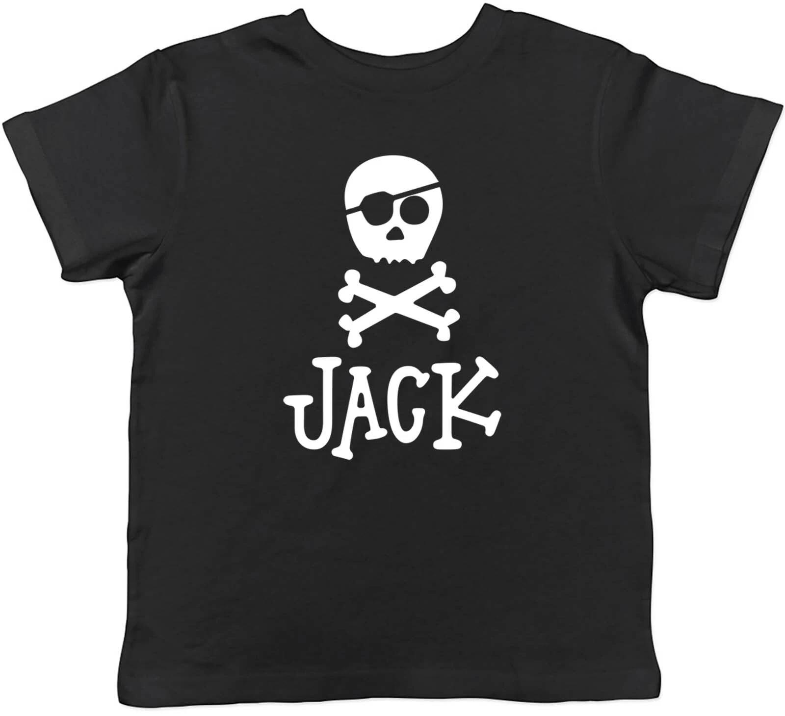 Personalised Skull And Bones Childrens Kids T-Shirt Boys Girls 100