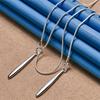 925 Sterling Silver Simple Water Drop Snake Chain Necklace for Men Women Charming Fashion Party Favor Wedding Jewelry
