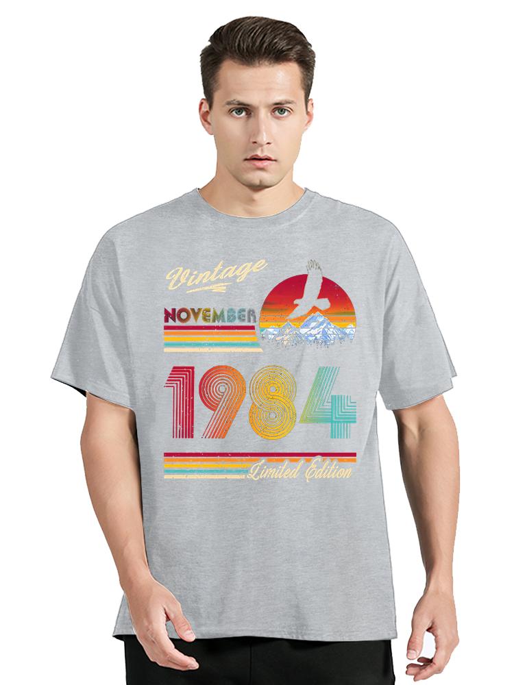 Vintage December 1984 Birthday T-Shirtunisex Clothing Oversized Tshirt O-neck Fashion Retro T Shirt Born In 1984 New Casual Tops