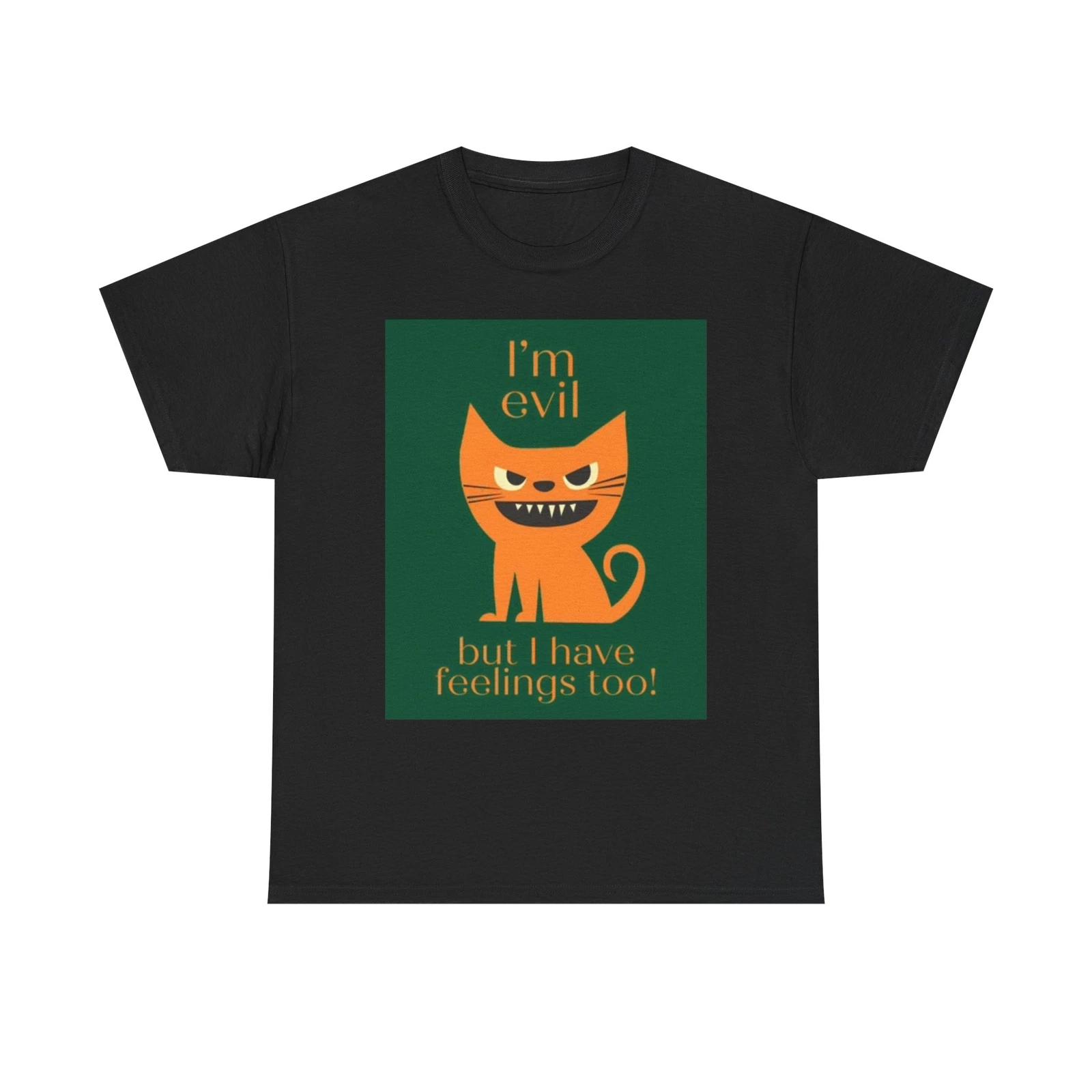 Men s and Women s T-shirts Evil Kitty Graphic L