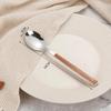 High Quality Stainless Steel Cutlery Flatware with Wooden Handle for Camping