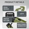 Led Flashlight Hand Crank Solar Powered Rechargeable Survival Gear Self Powered Charging Torch Dynamo For Fishing Boating Hiking