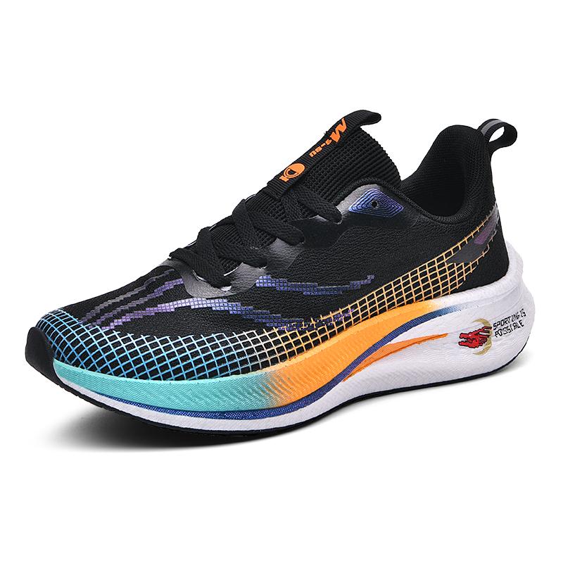 Pantofi sport de modă pentru bărbați și femei, pantofi de alergare casual, suprafață din plasă respirabilă, suport cu placă de carbon, talpă exterioară din cauciuc rezistentă la uzură