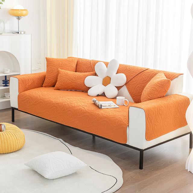 Cotton Sofa Cover Non -Slip Thickening Four Seasons Universal Living Room Sofa Cover Backrest Shield Dust Resist Full Cover