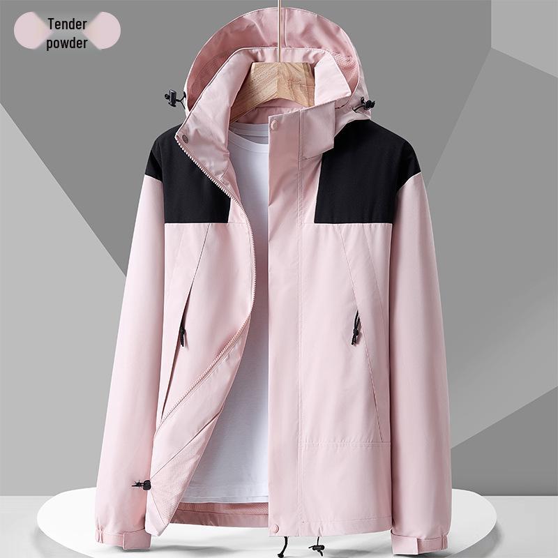 Spring & Autumn Waterproof Softshell Jacket for Outdoor Sports, Travel, Fishing, & Mountaineering with Detachable Hood