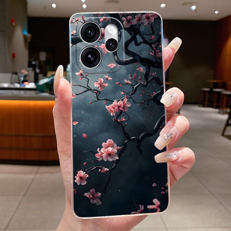 For OPPO Reno 15F 5G Case CPH2801 Clear Fashion Butterfly Flower Soft TPU Silicone Cover For OPPO Reno15 F Reno 15 FS Phone Case