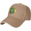Lion with Crown Rasta Colors Adjustable Baseball Cap Polyester Casual Sun Hat for Unisex Women