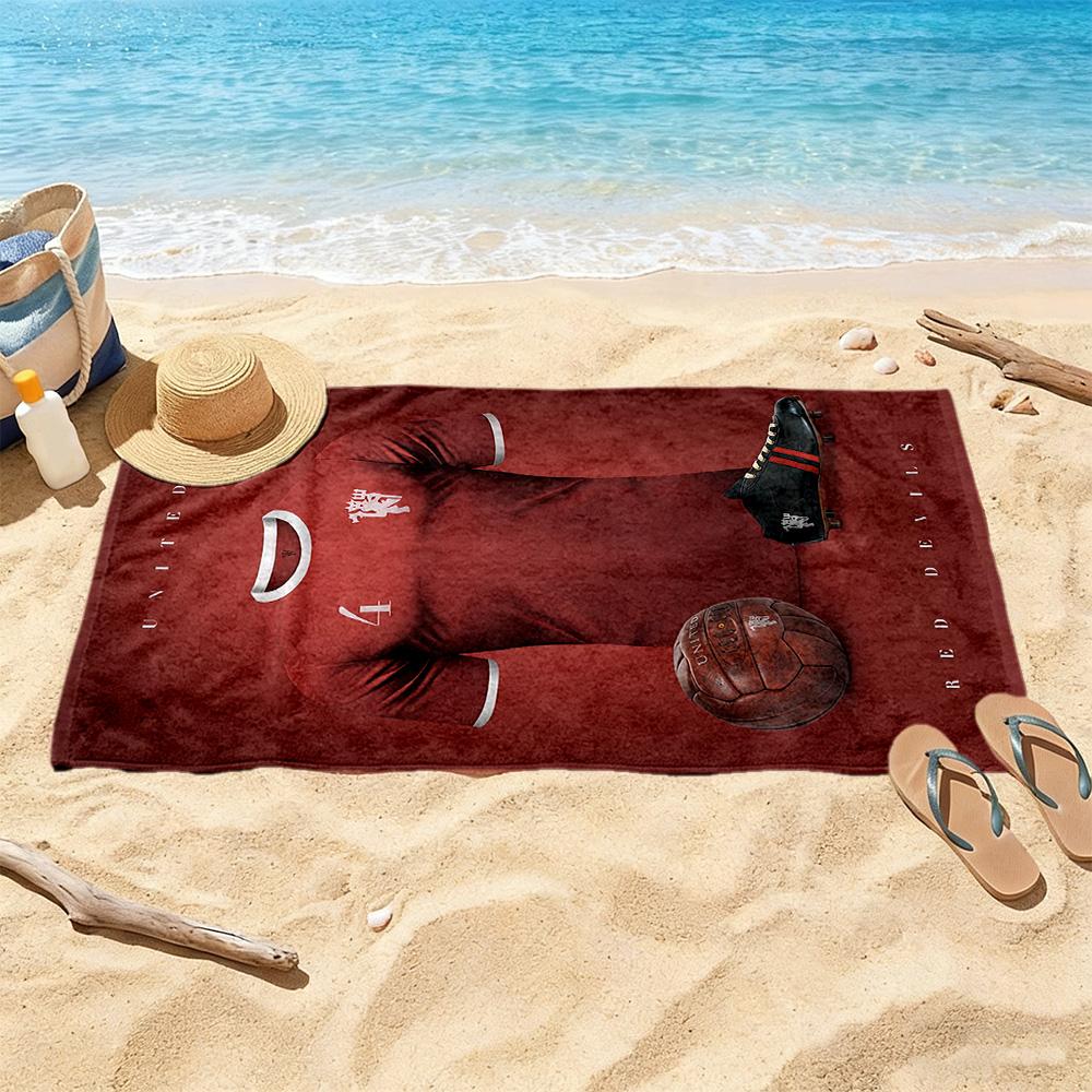 Manchester Beach Towel Super Soft Microfiber Quickdry Fabric Comfortable Lightweight Suitable For Swimming Gym Camping Yoga Vacation