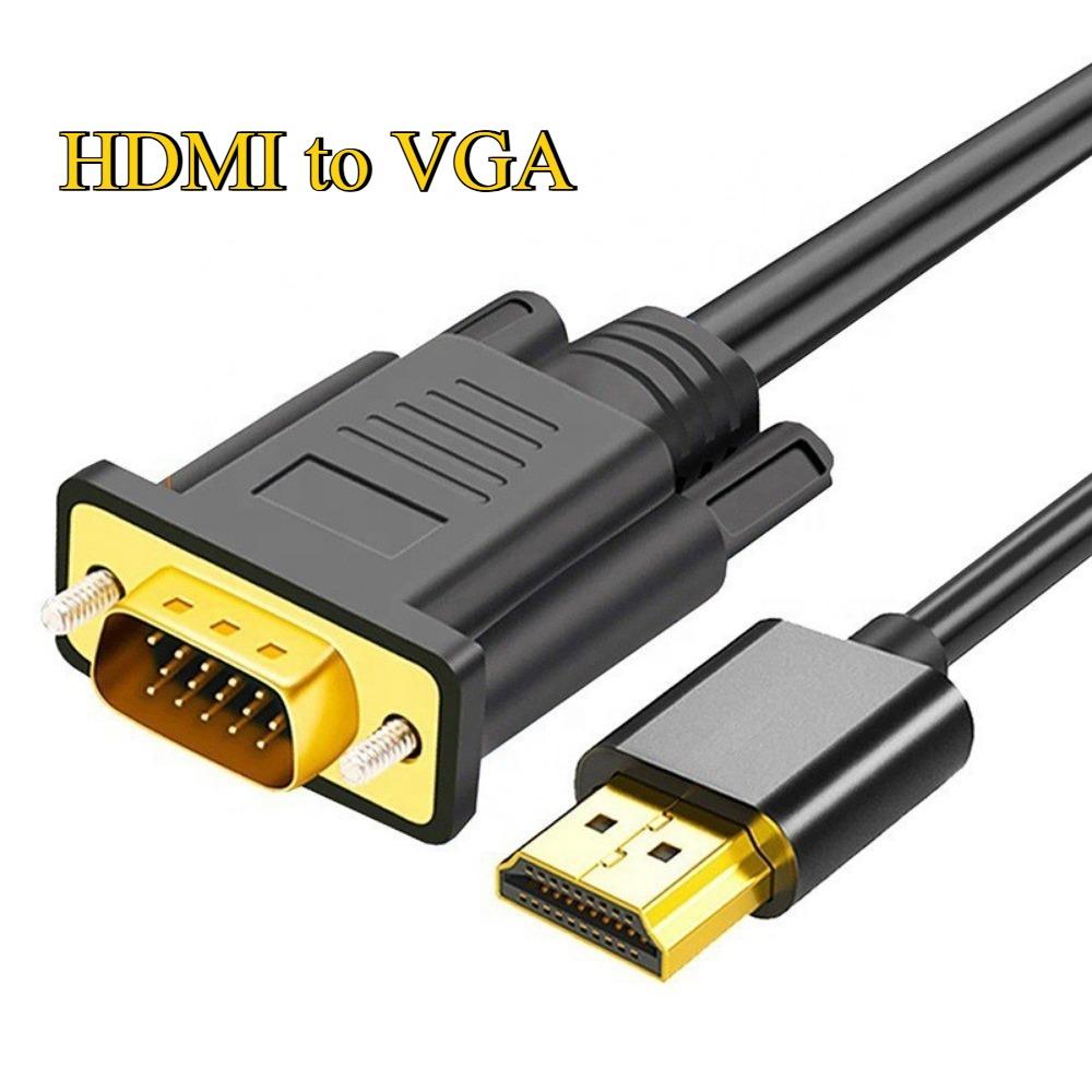 1.8m HDMI to VGA Cable/Converter – HD with Audio (for Laptops & Projectors