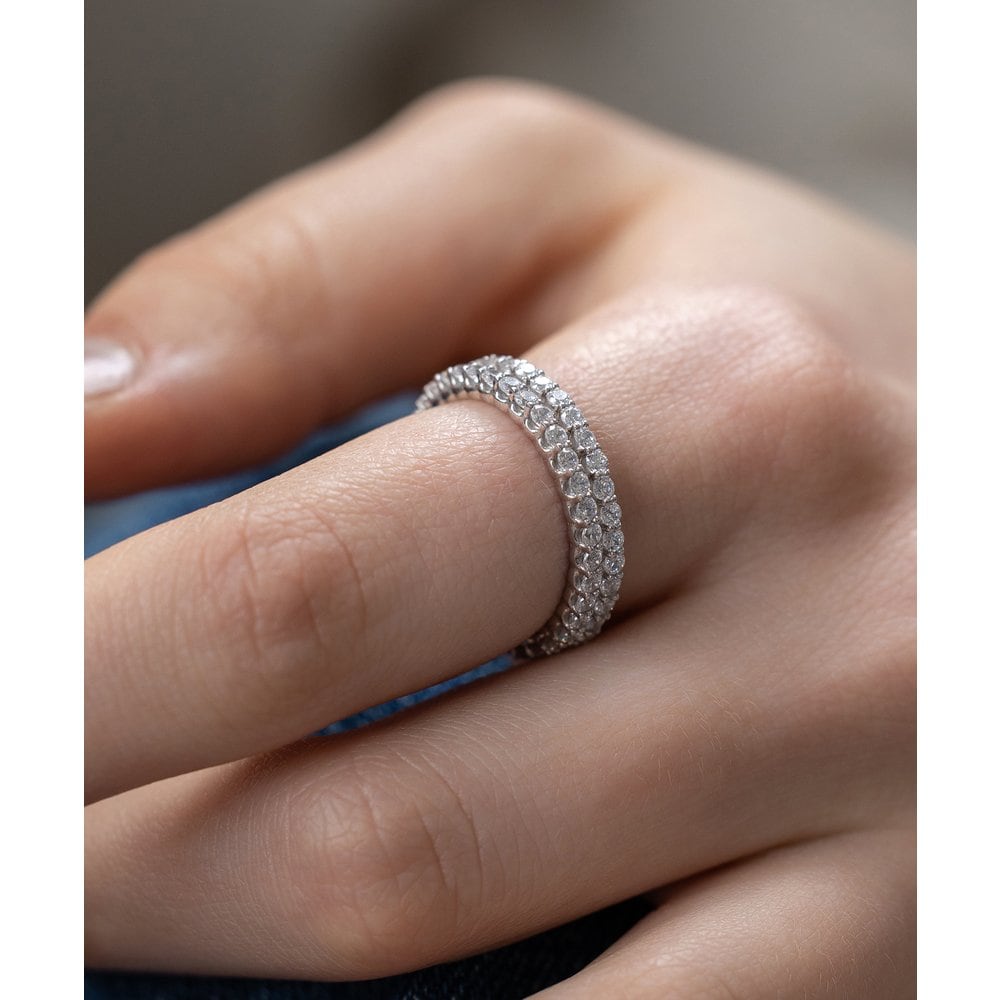 

(Silver 925) 1.75mm Eternity Ring Cr1884 Original Rhodium / Size: No. 11