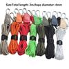 4mm*2m Tightener Fastening Pulley Ratchet Hangers Multicolors Awning Wind Rope Hook  Outdoor Tool