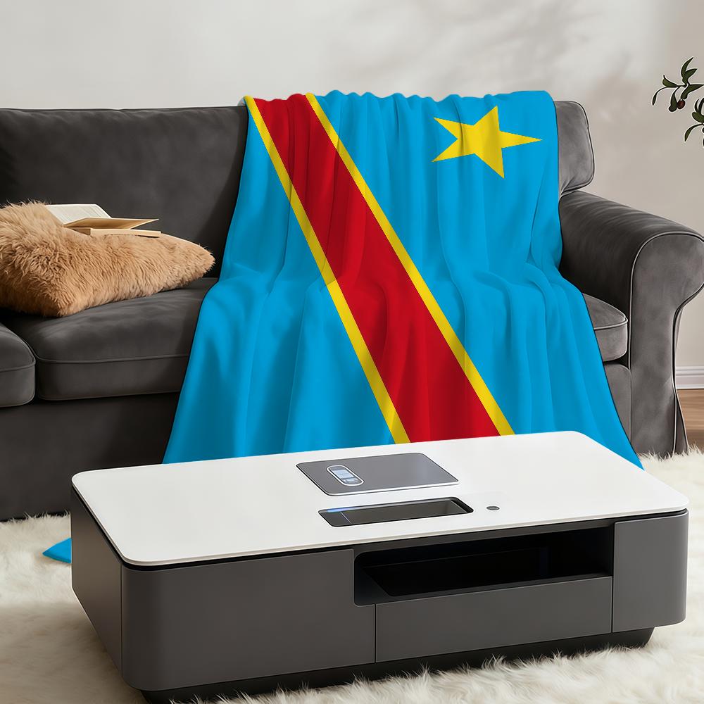 N-NationS D-DemocraticS Republic Congo Blanket Throw Super Cosy Plush Living Room Sofa Couch Childish Birthday Gifts