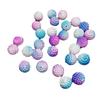 10mm Gradient Bayberry Ball ABS Hairpin with Two-Color Butterfly Orchid Core Bead