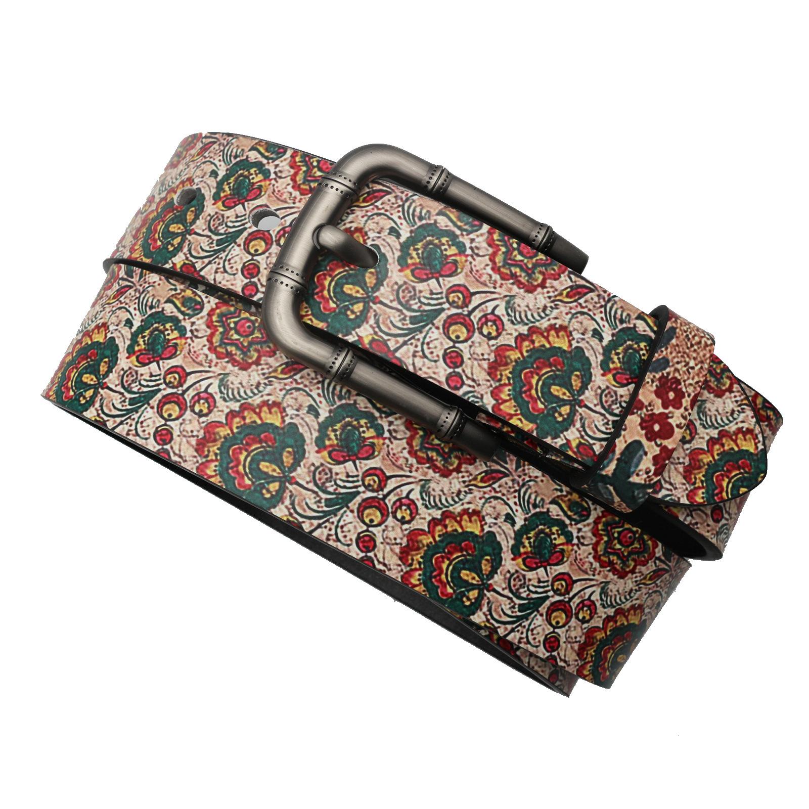 

Европейский и американский хип-хоп трендовый ремень с принтом из искусственной кожи, оригинальный дизайн, пряжка 125cm чёрный