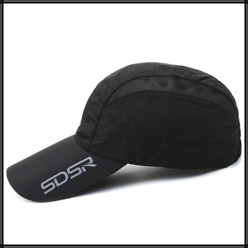 White Fang Hat Cap Cycling Quick Drying Breathable Lightweight Outdoor Sports Men Women CZA395 (Black)