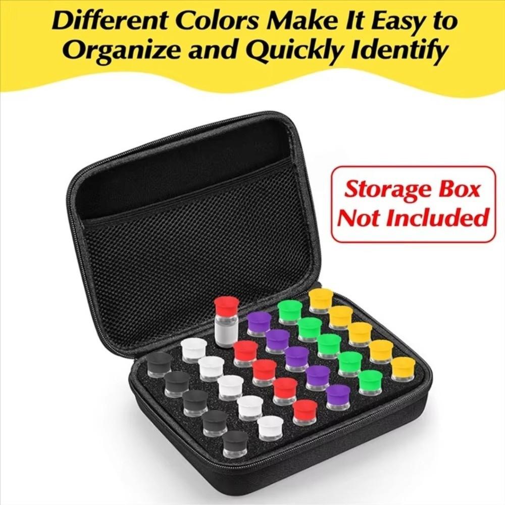 12Pcs/Pack Leak Free Glass Vials Protective Vial Caps Leak-Proof Reusable Bottle Cap Dust Plug Sealer Stopper