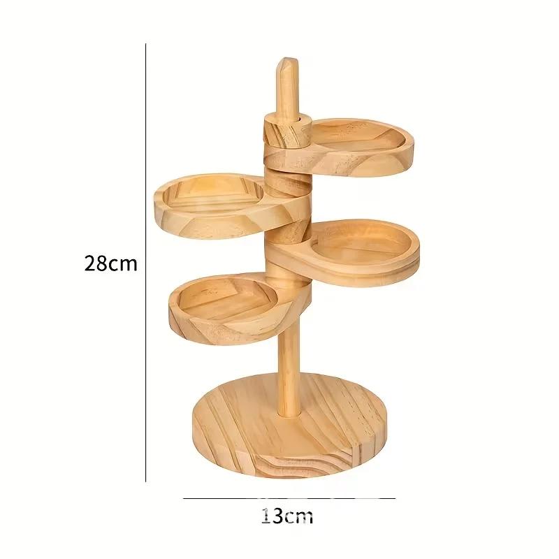 1pcs Wooden Storage Rack Key Holder Solid Wood Tabletop Decorative Storage Can Hold Jewelry Creative Decorative Items 6090₽