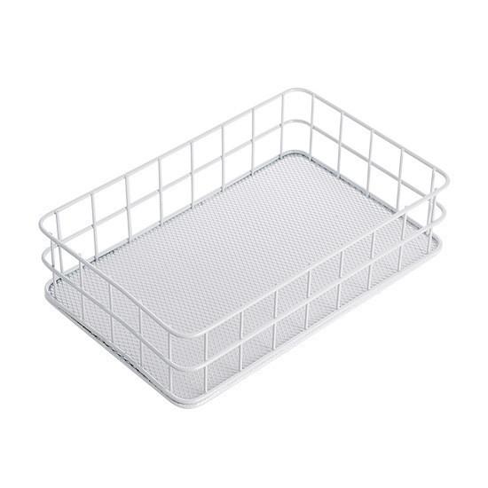 IJzeren Make-up Organizer Mand Met Gaas Voor Badkamer En Bureau Opslag