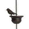 Metal Rain Chain Birds on Cup Rain Catcher Fit for Gutter Home Garden Park Roof Decoration Metal Drainage Downspout Tool
