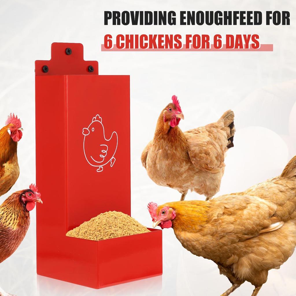 Grit Feeder 2 Pieces Nutrient Dispenser Feeder Trough Coop Accessories for Indoor Outdoor Backyard Small Farms Ranch Pasture