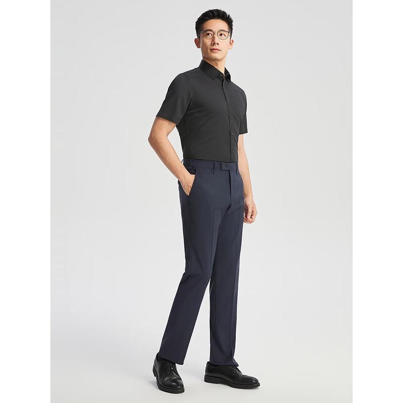 Мужская приталенная рубашка YAGAOR из китайского атласа с коротким рукавом 40