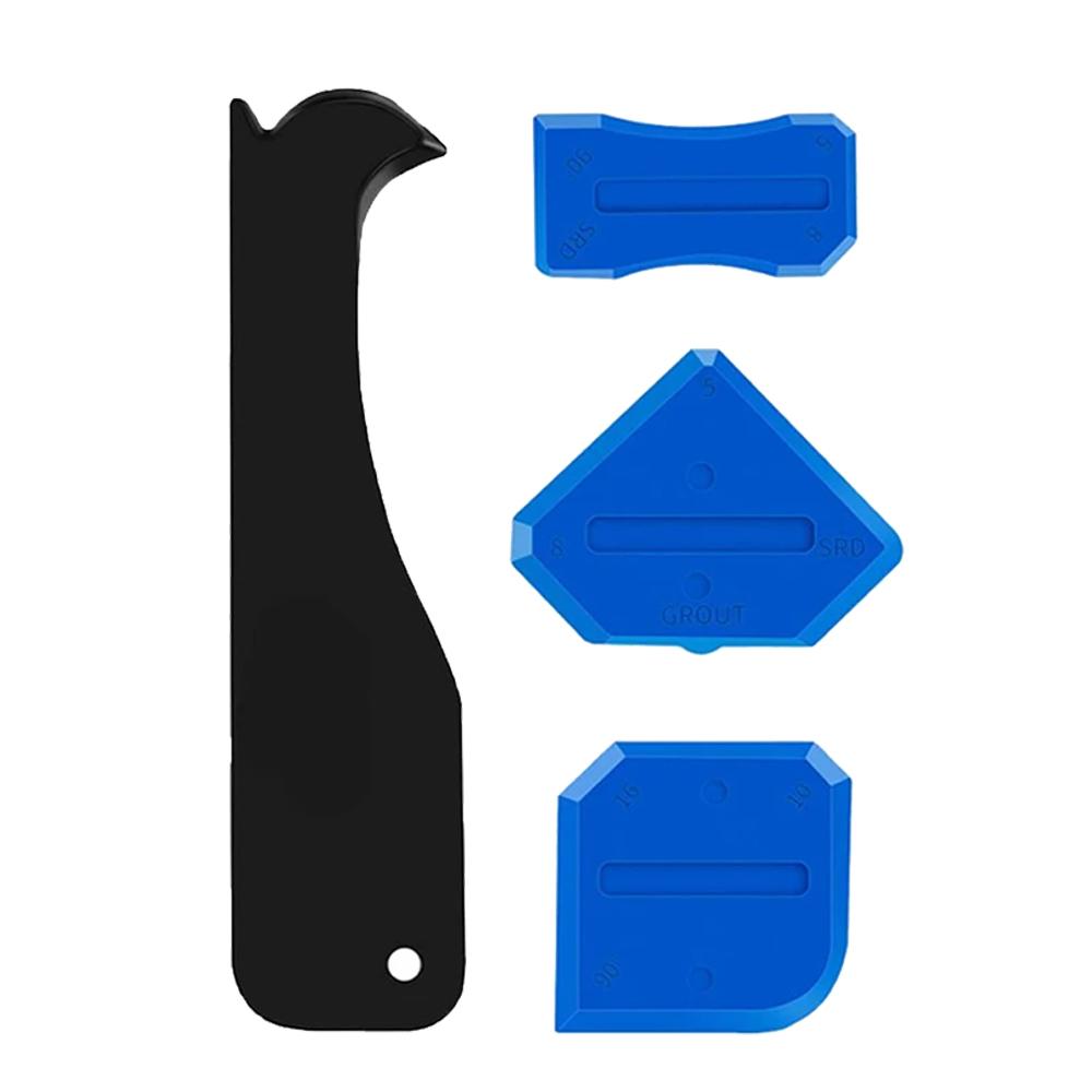 4-piece Silicone Sealant Profiler Putty Knife Caulking Scraper Sealant Spatulas
