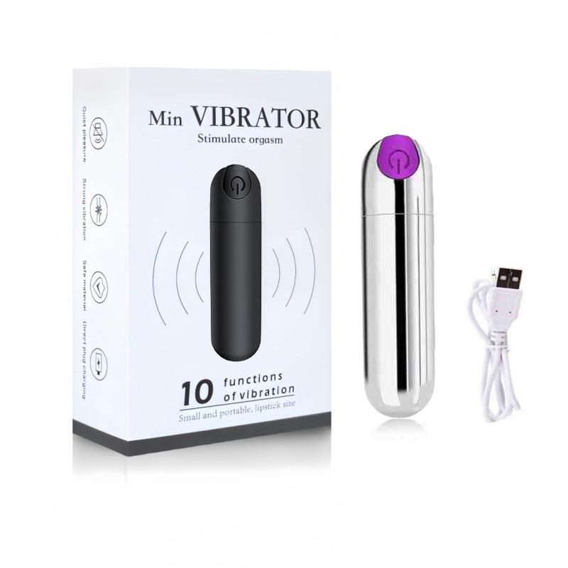 Rechargeable 10-Mode Bullet Vibrator for Women - Strong Vibration Mini Massager Adult Toy