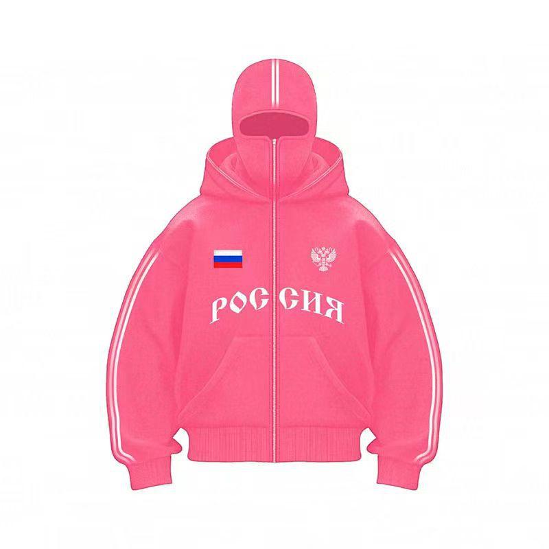 Women Men Hoodies Plus Velvet Double-hat Design Hooded Sweater Autumn and Winter New Men's and Women's Loose Y2K Sweater