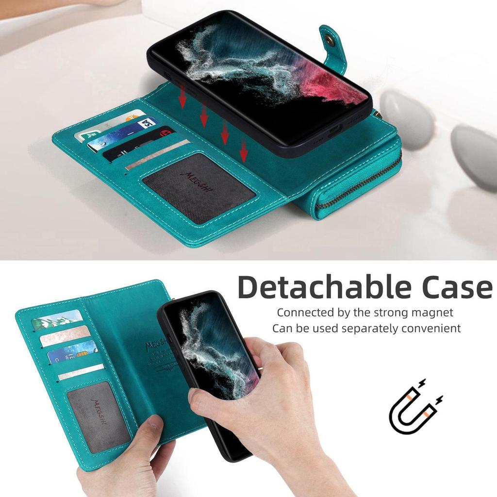 Huawei P40Pro Crossbody Wallet Leather Case with Card Slots, Suitable for A53 and S22U. European and American Style.