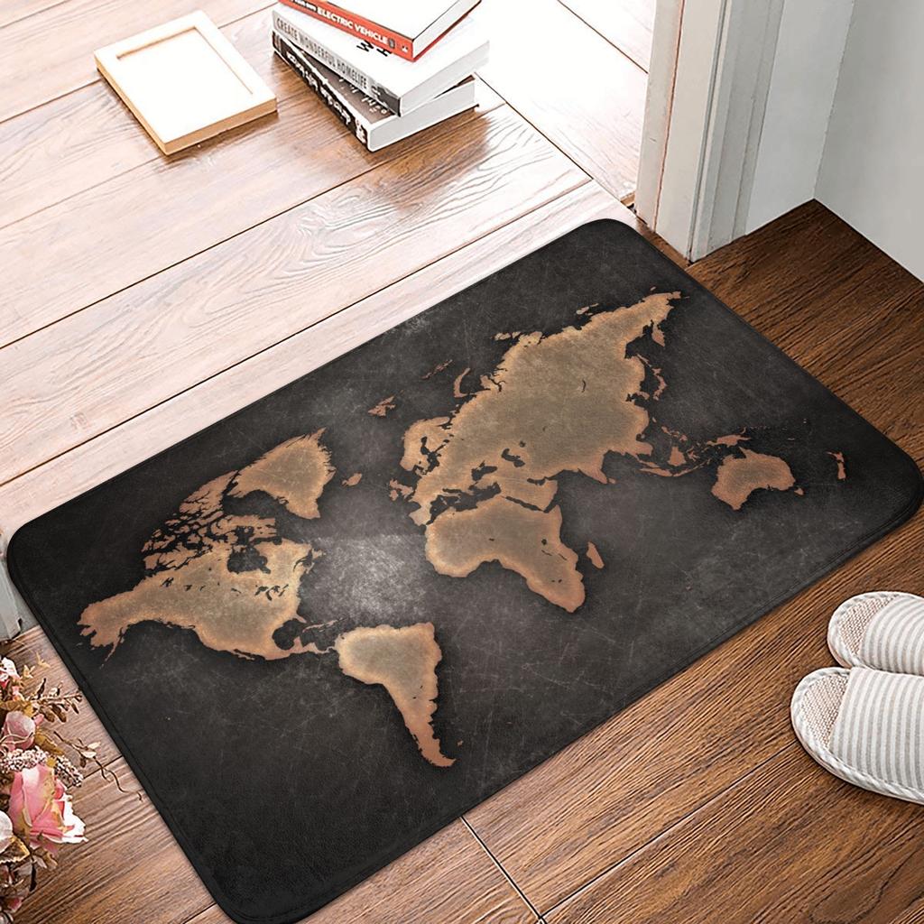 Realistic 3D Wolf  Peeking Out Of Torn Doormat Anti-Slip Bathroom Kitchen Mat Living Room Floor Door Entrance Carpet Rug